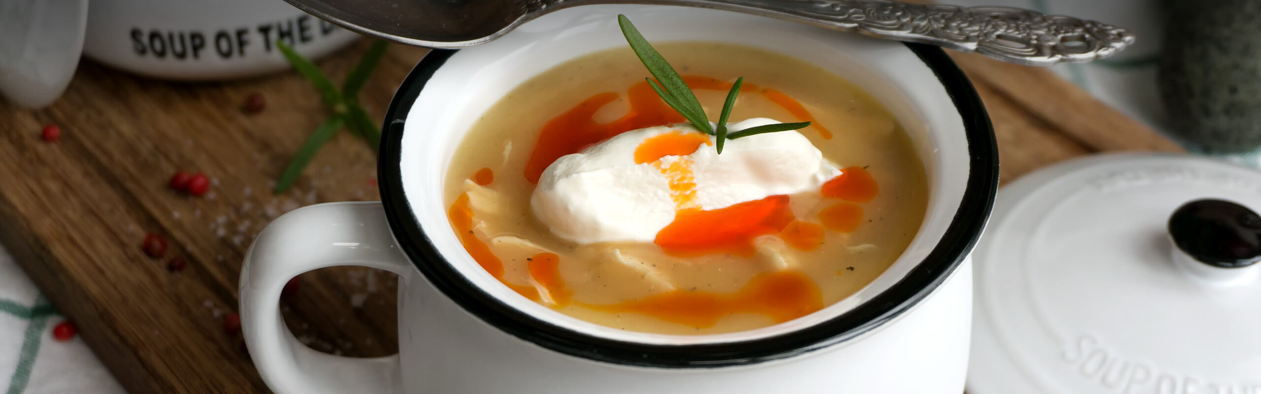 Картофена крем супа с пилешко месо